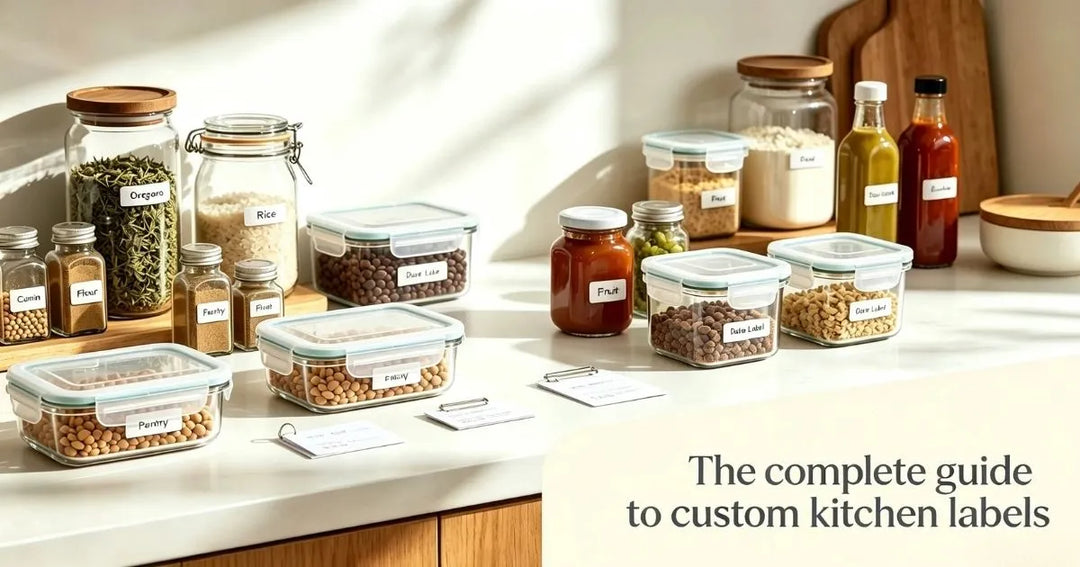 The Complete Guide to Custom Kitchen Labels for Jars, Bottles and Meal Prep Containers