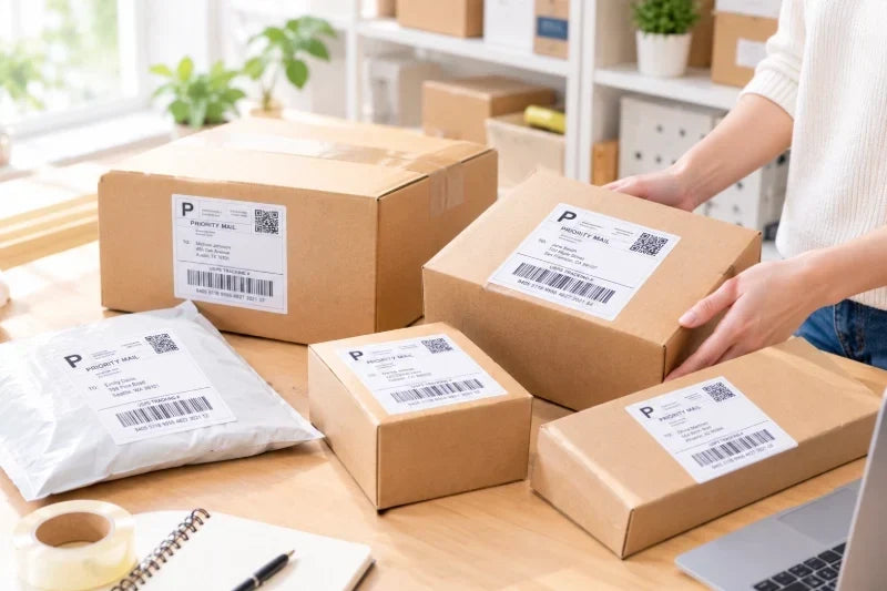 Besides the post office we can print labels at many places