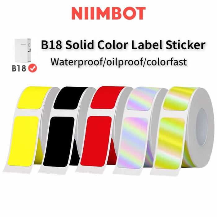 NIIMBOT B18 Colorful Label Stickers, Waterproof and High Temperature Resistance