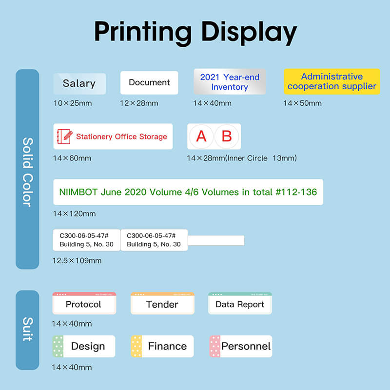 B18 Colorful Label Stickers, Waterproof and High Temperature Resistance