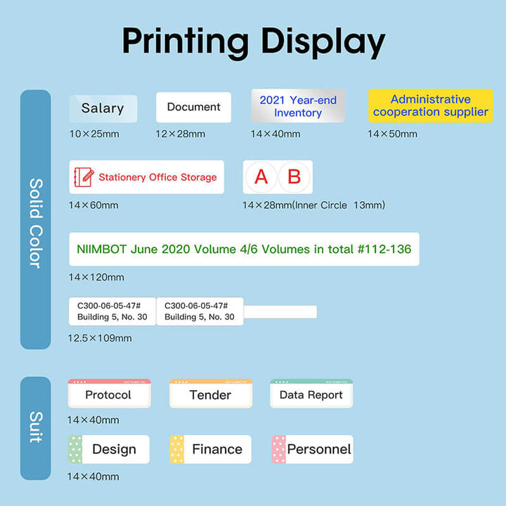 B18 Colorful Label Stickers, Waterproof and High Temperature Resistance