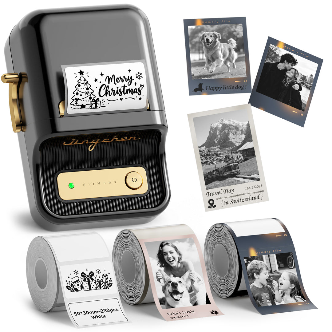Impresora de etiquetas NIIMBOT B21 Pro de 300 ppp, impresión de fotografías, conexión Bluetooth para notas, fotos, gráficos de estudio, creador de notas