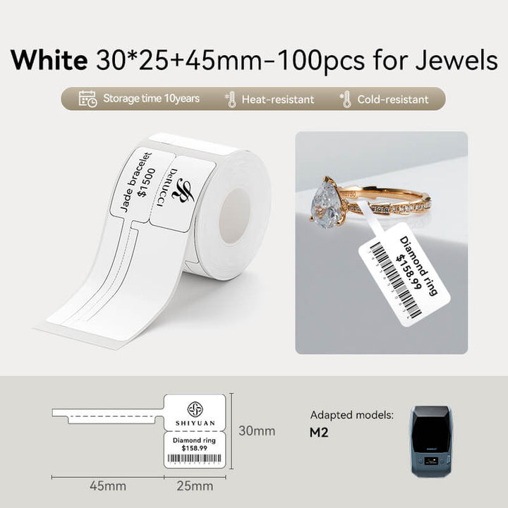 Jewelry Label for NIIMBOT Label Printer Suitable for the jewelry business, custom labels