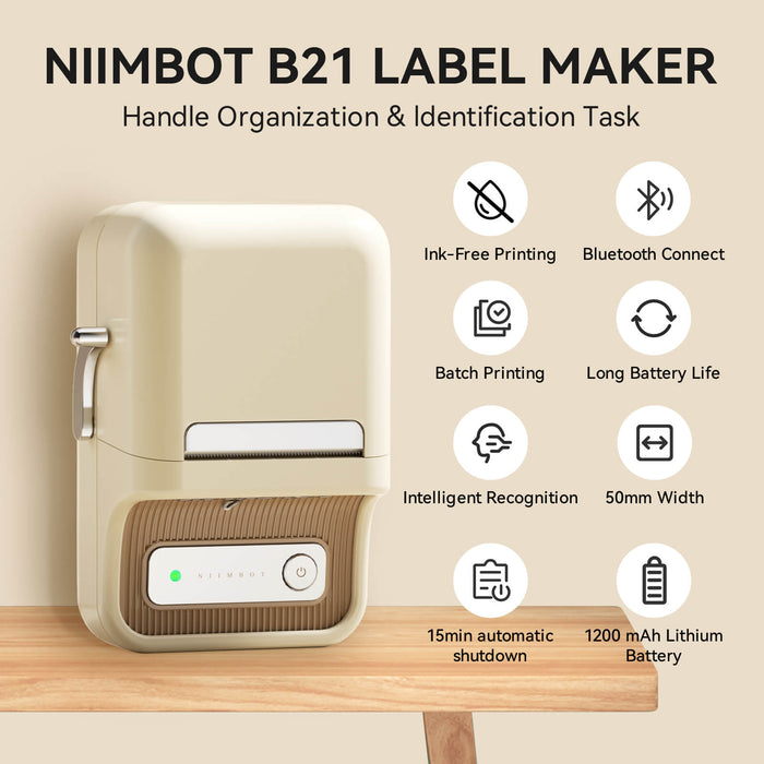 NIIMBOT B21 Label Maker Machine with Tape - Efficient Labeling Solution