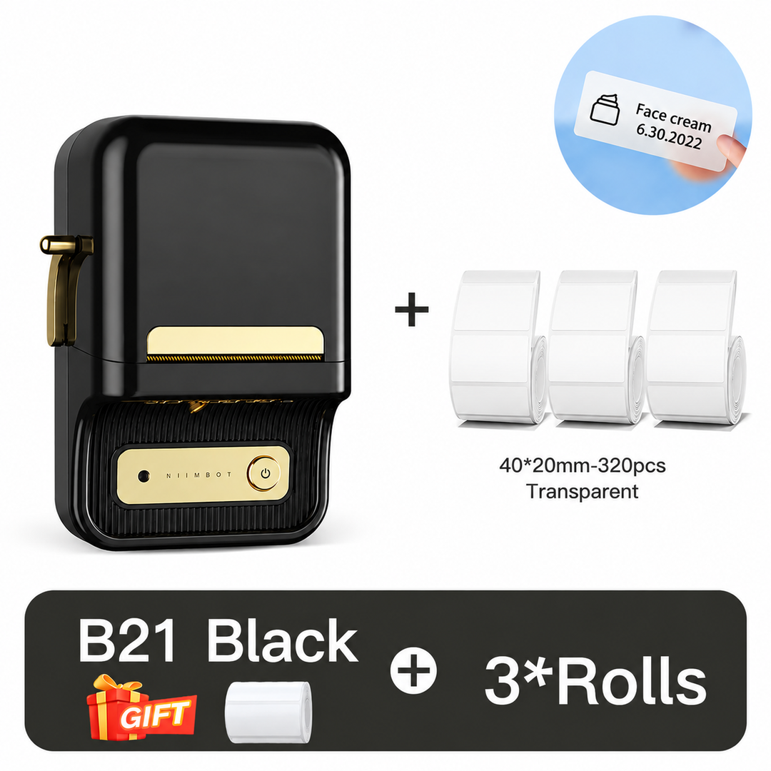 NIIMBOT B21 Bluetooth Thermal Kitchen Storage Labels Printer, Efficient for Home, Support PC&Phone