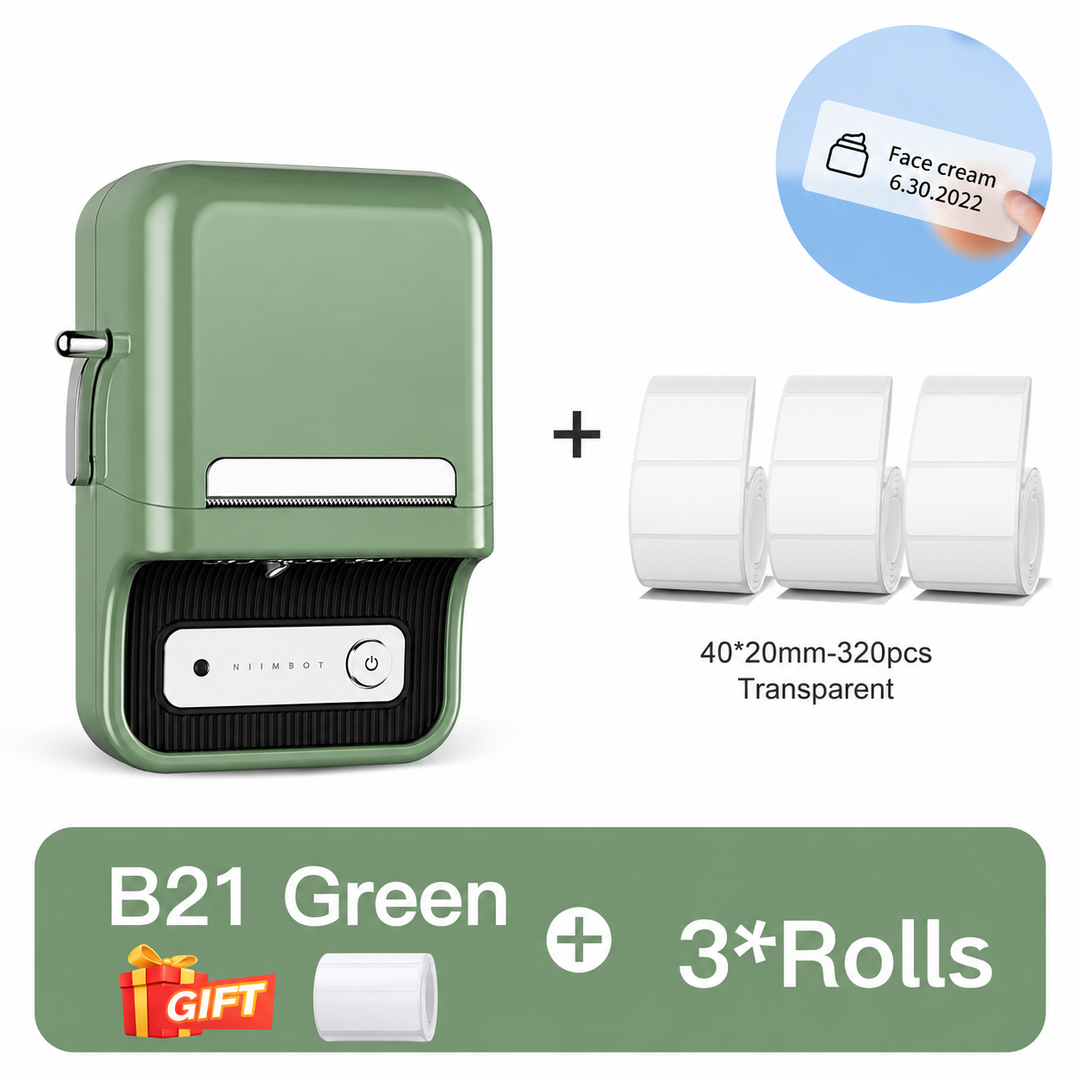 NIIMBOT B21 Bluetooth Thermal Kitchen Storage Labels Printer, Efficient for Home, Support PC&Phone