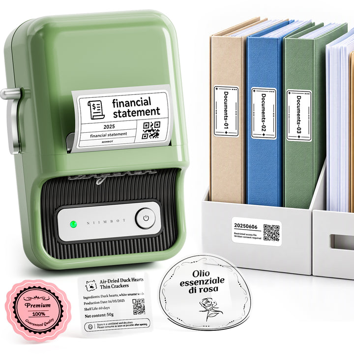 NIIMBOT B21 Bluetooth Thermal Label Printer, Efficient for Home, Office, Business