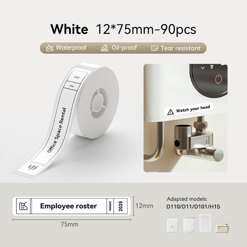 Bílý štítek pro D11, D110, D101 