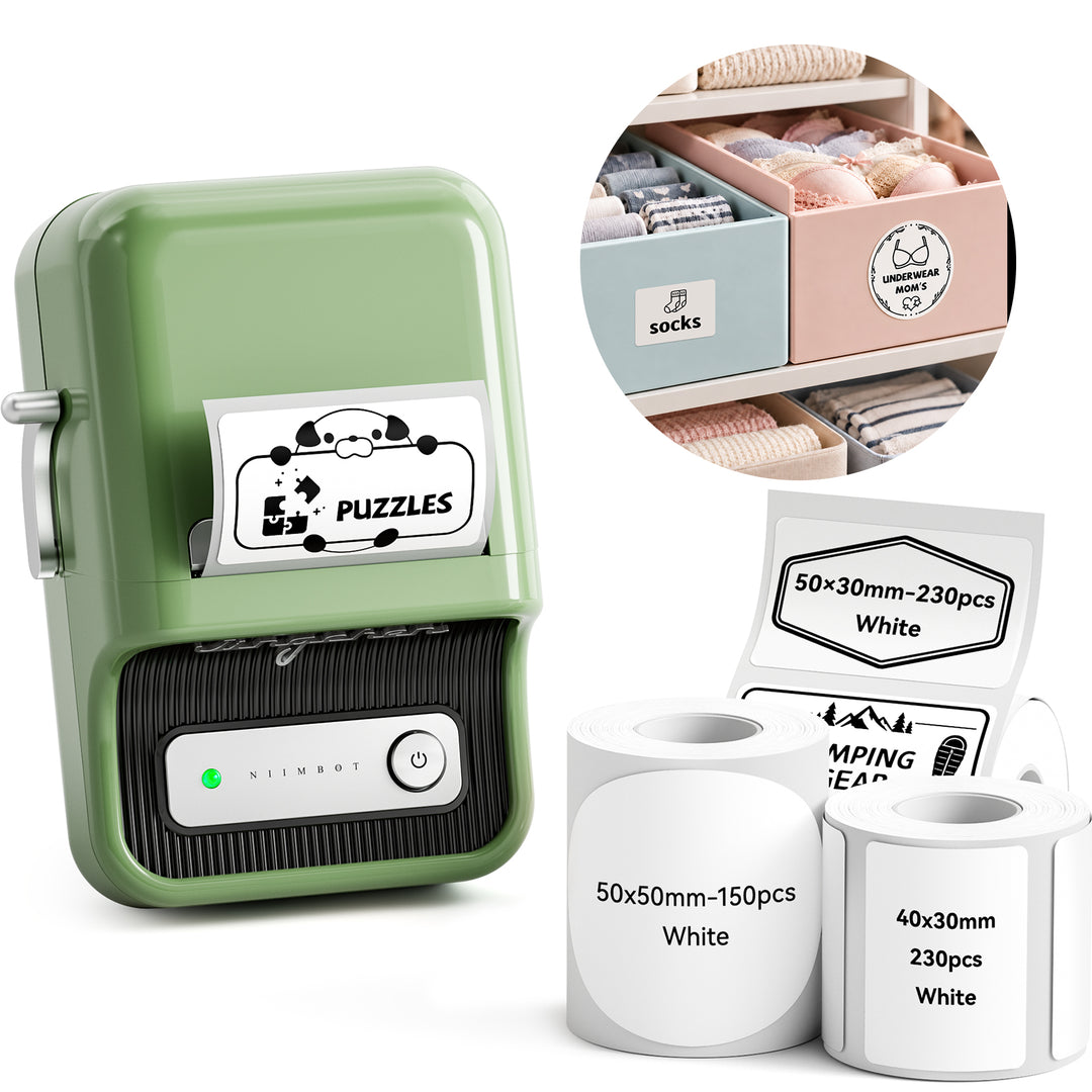 NIIMBOT B21 Bluetooth Thermal Label Printer, Efficient for Home, Office, Business
