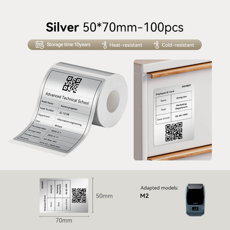 Colorful Thermal Transfer Label Printer Labels for M2, M3