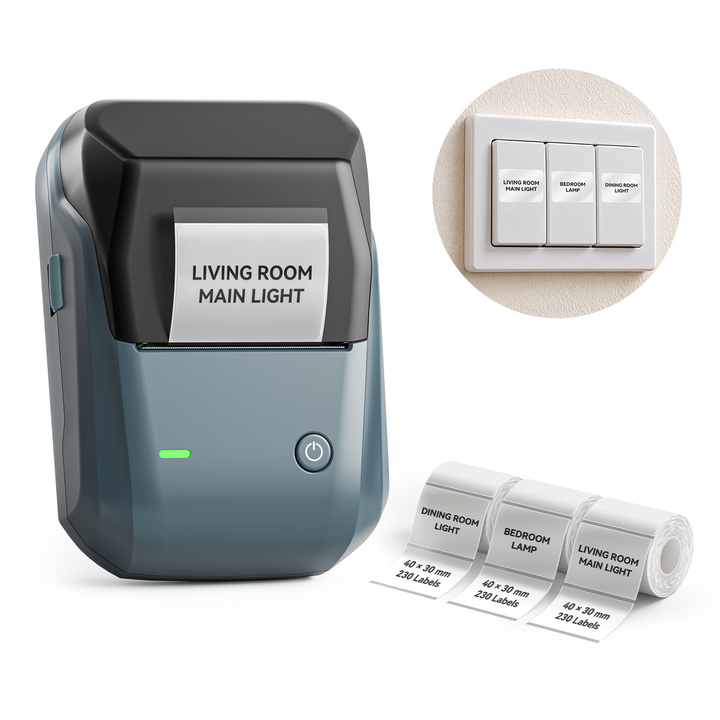 NIIMBOT B1 Thermal Cable Label Printer for Cable Management, Switch,Asset Label