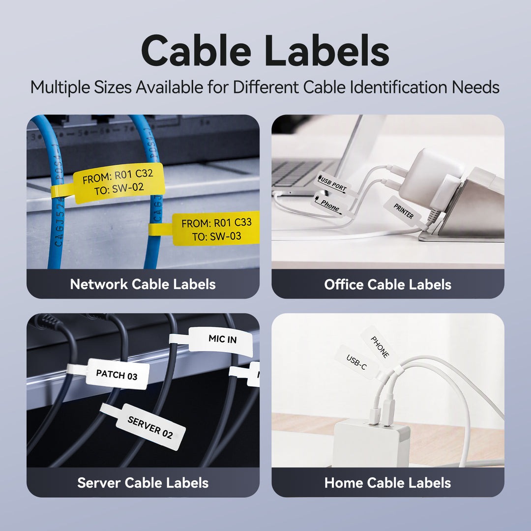 NIIMBOT B1 Thermal Cable Label Printer for Cable Management, Switch,Asset Label