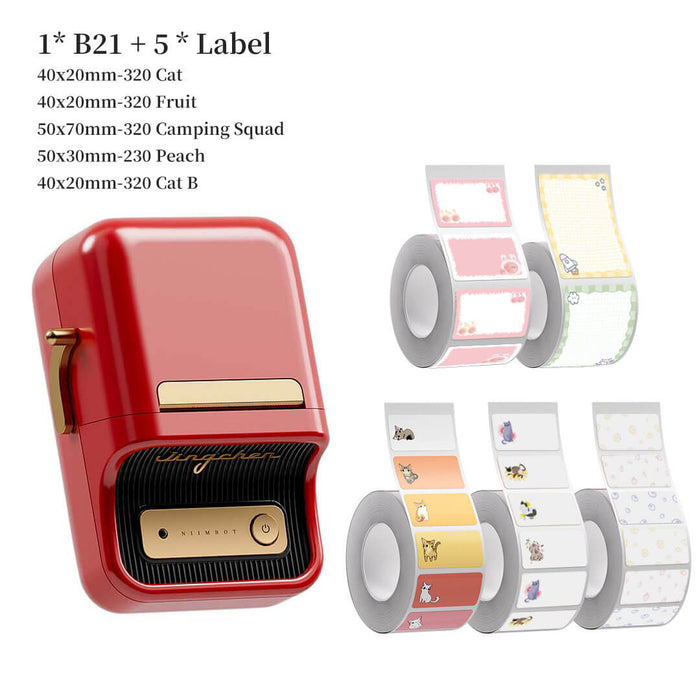 B21 label maker set  2 red