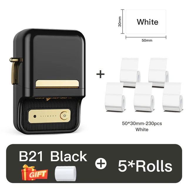 B21 Bluetooth Thermal Label Printer, Efficient for Home, Office, Business