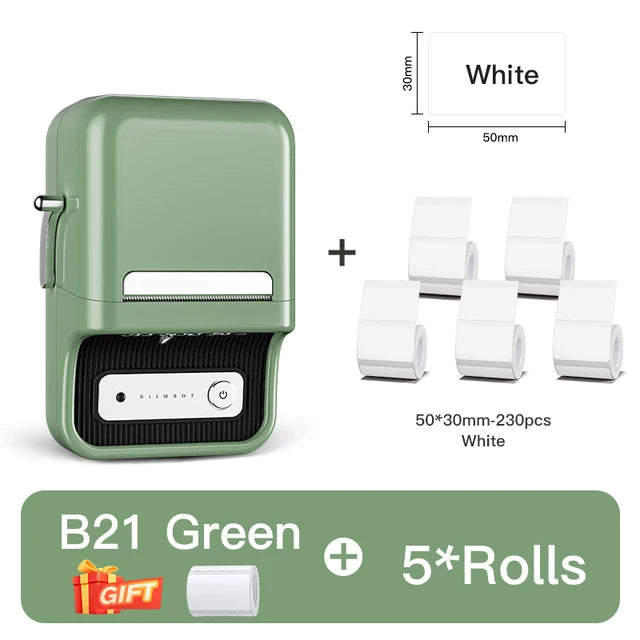 B21 Bluetooth Thermal Label Printer, Efficient for Home, Office, Business