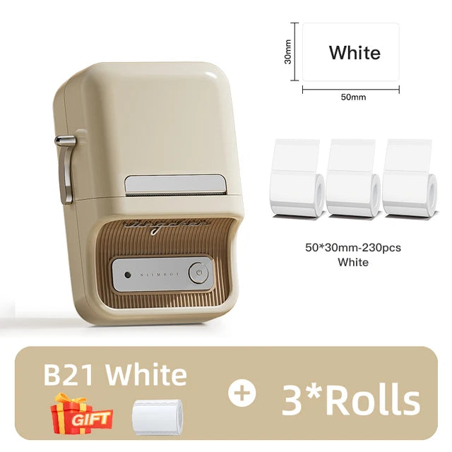 B21 Bluetooth Thermal Label Printer, Efficient for Home, Office, Business