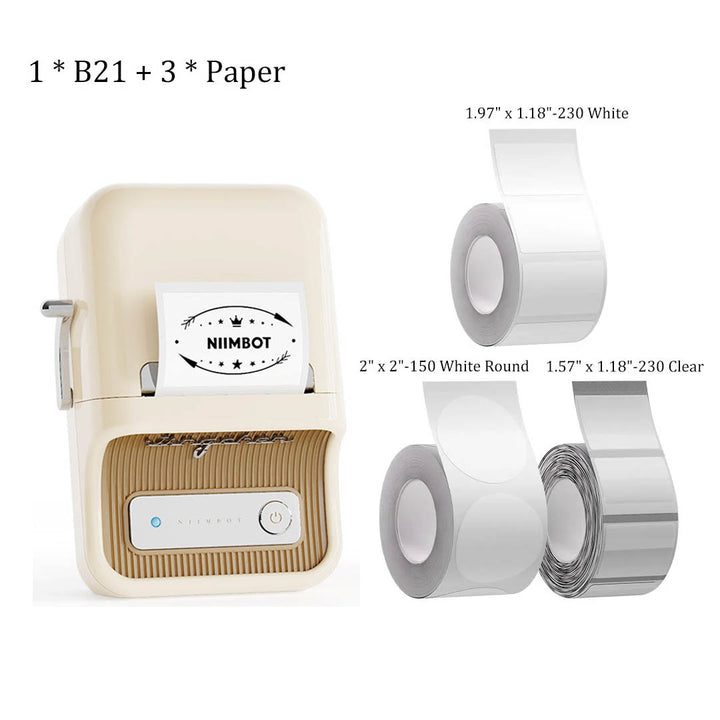 B21 Bluetooth Thermal Label Printer, Efficient for Home, Office, Business