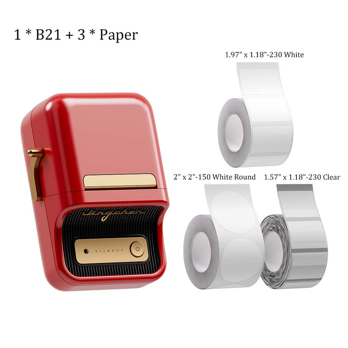 NEW Nimbot B21 Thermal Label Maker Bluetooth Portable Label Printer 20-50mm  USB