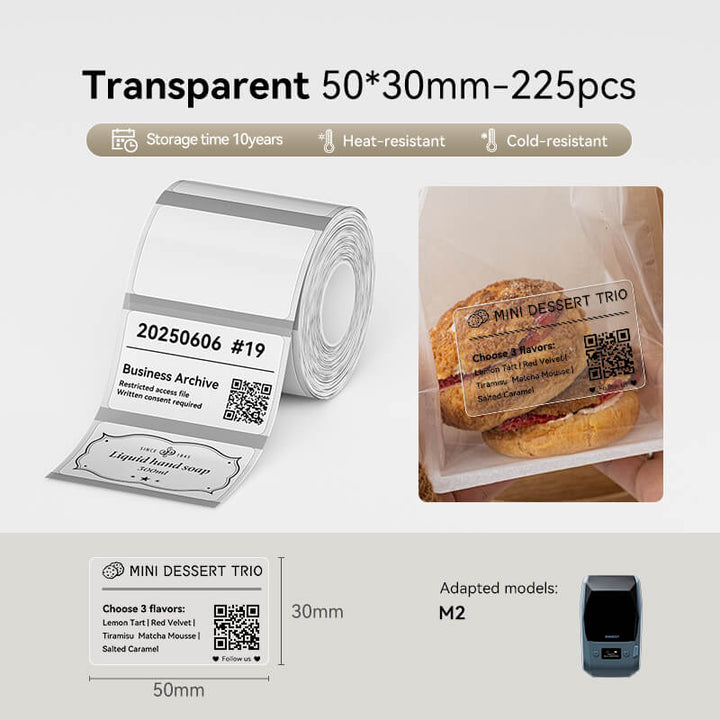 Etiketten für Thermotransfer-Etikettendrucker für M2, M3