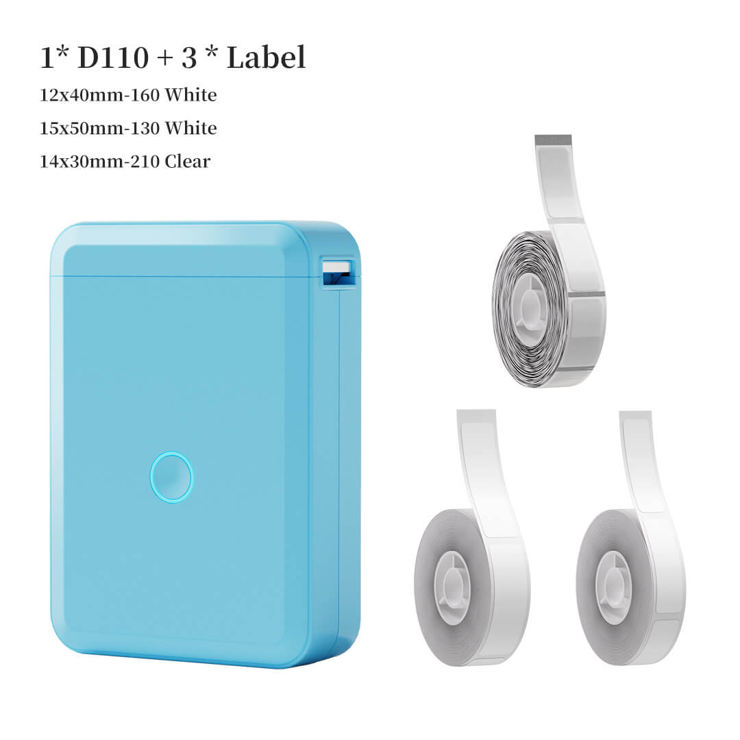 D110 0.5 Inch Label Printer with Tape - Efficient Labeling On-the-Go