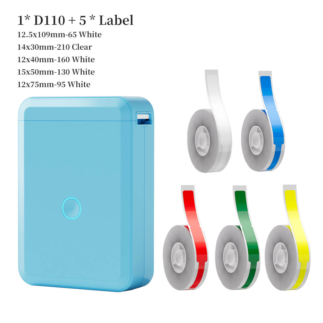 D110 0.5 Inch Label Printer with Tape - Efficient Labeling On-the-Go