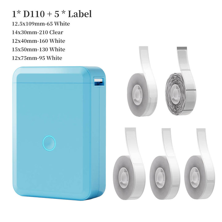 D110 0.5 Inch Label Printer with Tape - Efficient Labeling On-the-Go