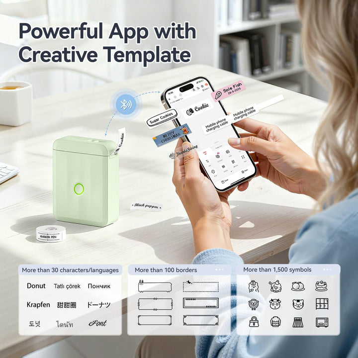 D110 Etikettendrucker mit Klebeband – Effizientes Etikettieren für unterwegs