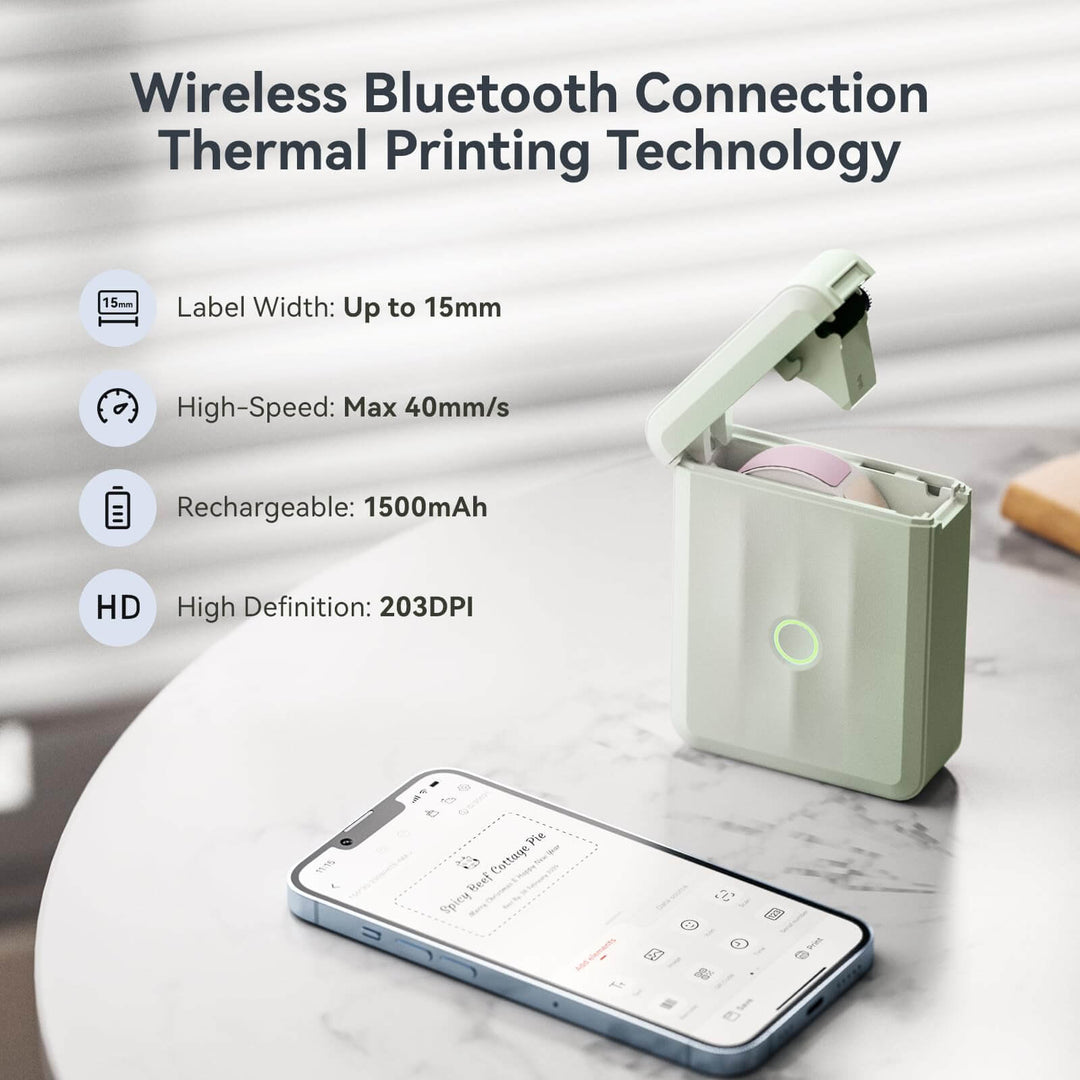 D110 Etikettendrucker mit Klebeband – Effizientes Etikettieren für unterwegs