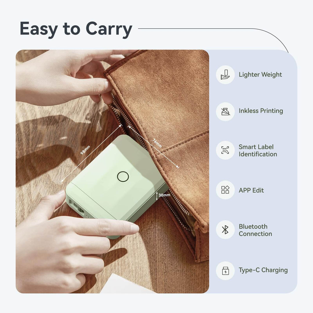 D110 Etikettendrucker mit Klebeband – Effizientes Etikettieren für unterwegs