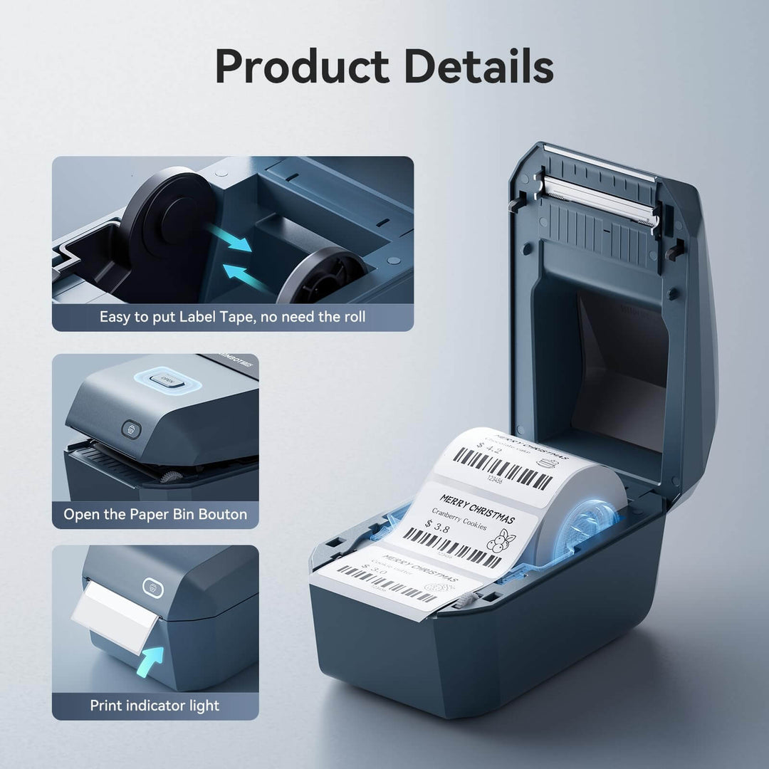 K3 3 Inch Thermal Label Maker - High-Speed Bluetooth Connection for Business