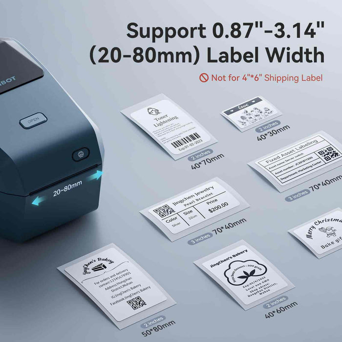K3 3 Inch Thermal Label Maker - High-Speed Bluetooth Connection for Business
