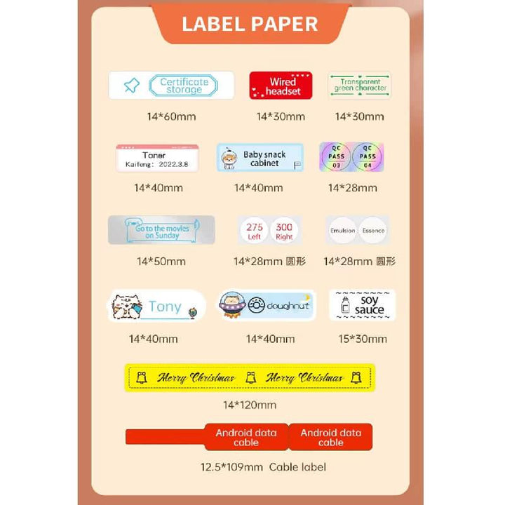 Nimbot Label Sizes NIIMBOT Label Collection