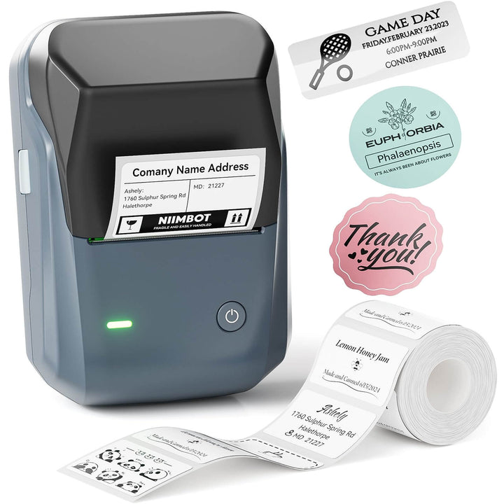 NIIMBOT B1 Inkless Thermal Label Printer lake blue