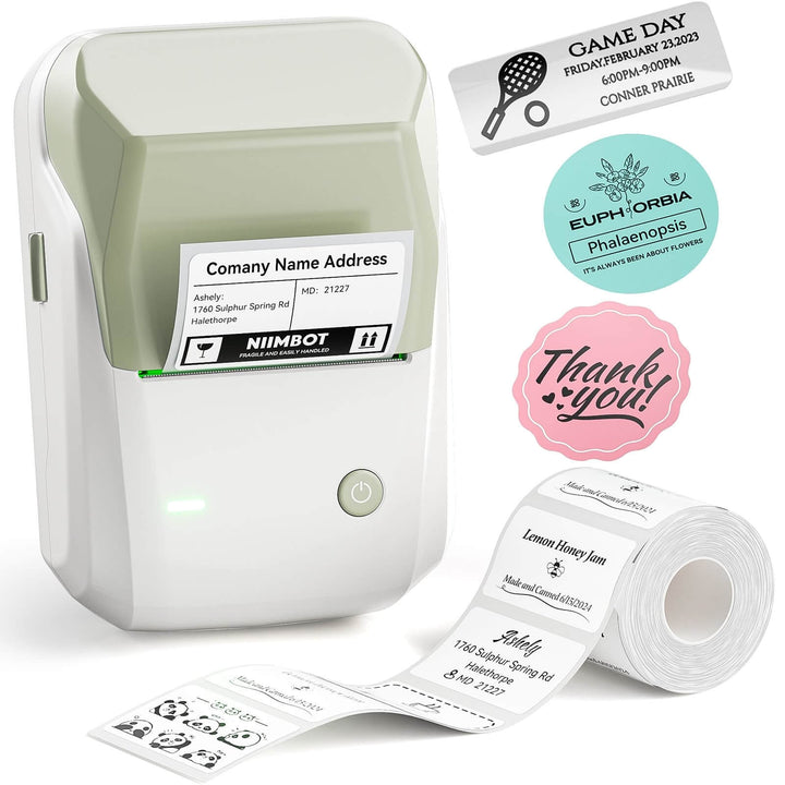 NIIMBOT B1 Inkless Thermal Label Printer green