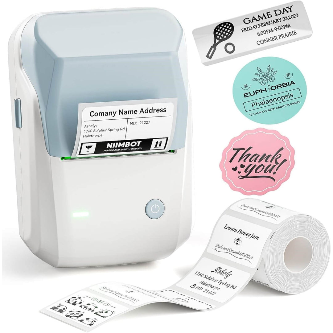 NIIMBOT B1 Inkless Thermal Label Printer sky blue