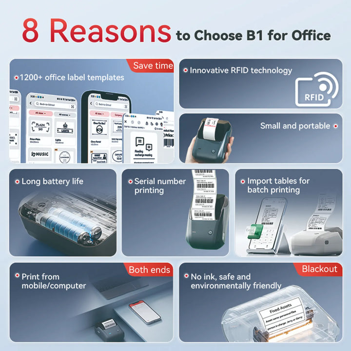 NIIMBOT B1 Multifunctional Office Label Printer