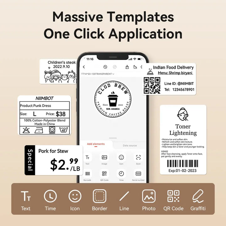 NIIMBOT B1 Thermal Food label printer