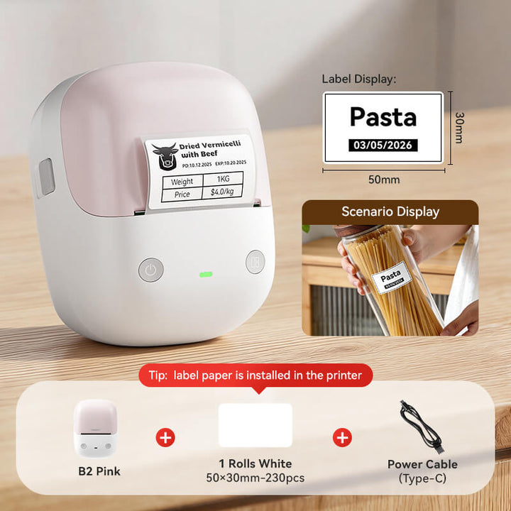 NIIMBOT B2 Label Maker,pink