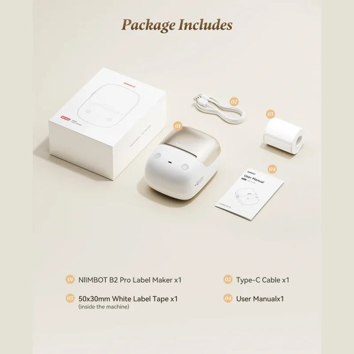 NIIMBOT B2 Pro 300 DPI High Definition, Portable Thermal Label Printer with Fun APP for Photos, Scrapbook, Home,School Oragnization