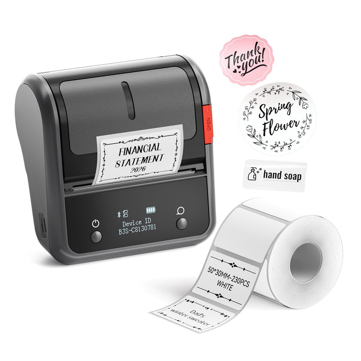 NIIMBOT B3S Thermal Label Printer - Streamline Labeling and Receipt Printing