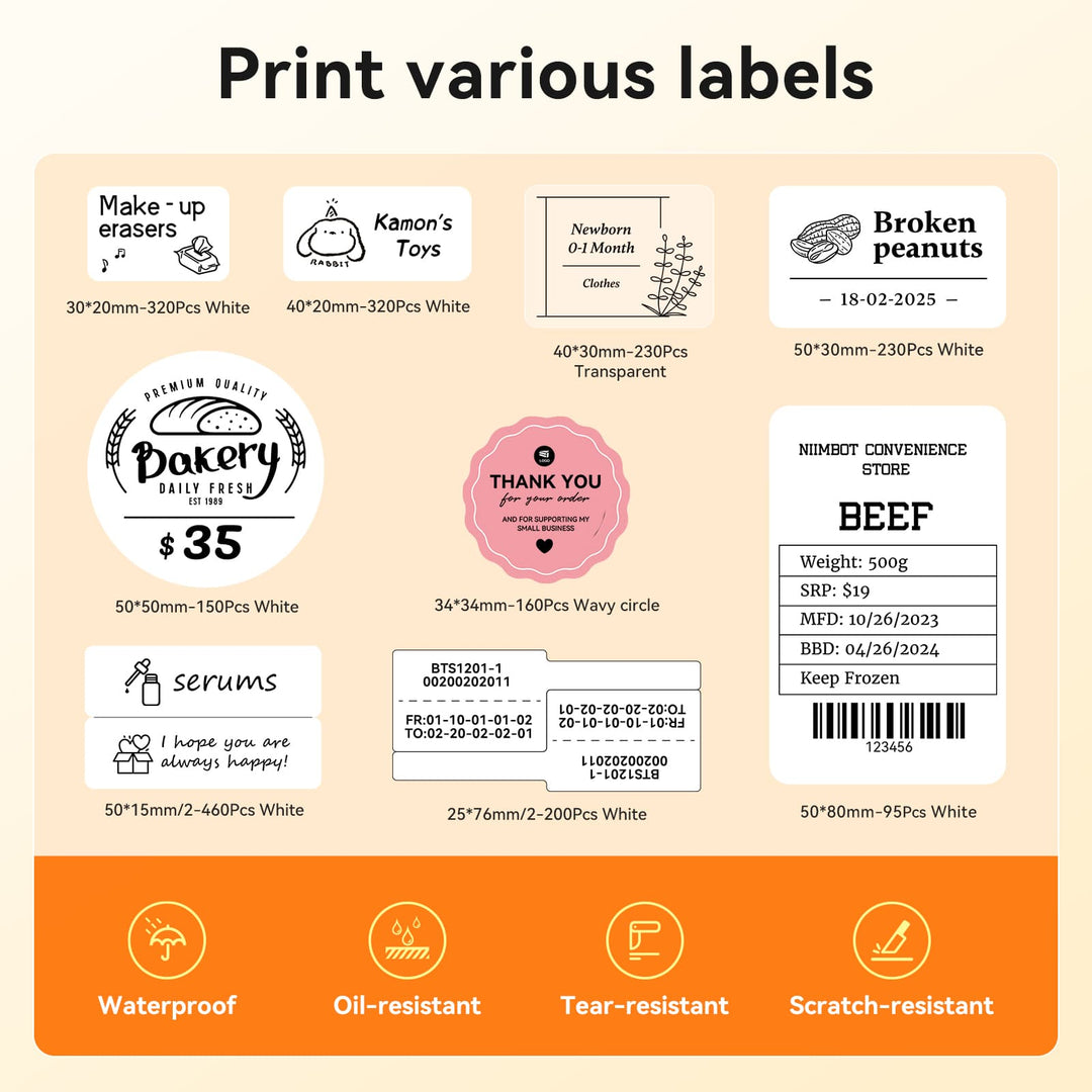 NIIMBOT B3S Thermal Label Printer - Streamline Labeling and Receipt Printing