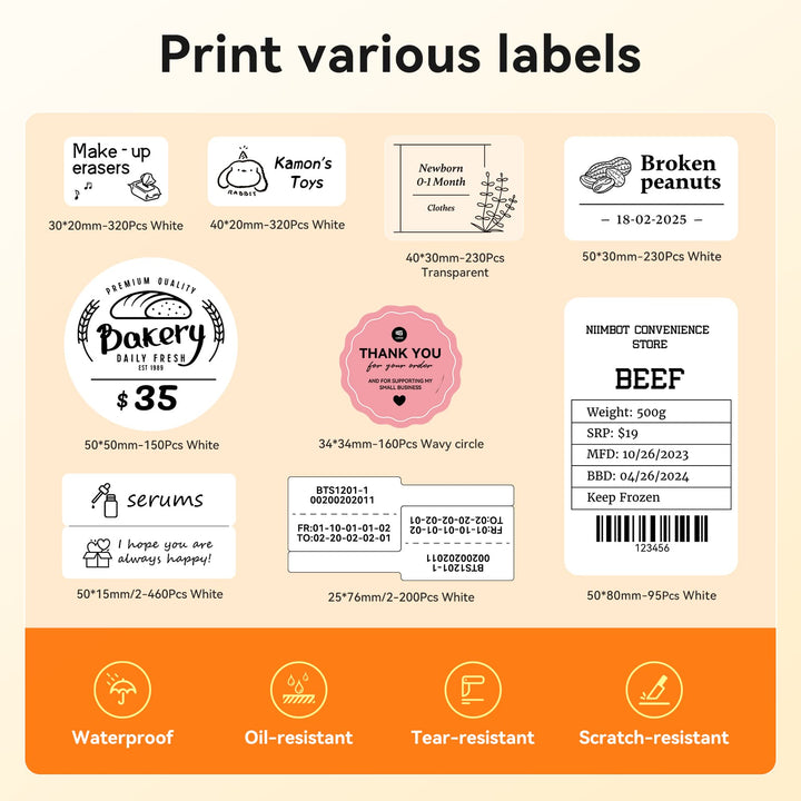 NIIMBOT B3S Thermal Label Printer - Streamline Labeling and Receipt Printing