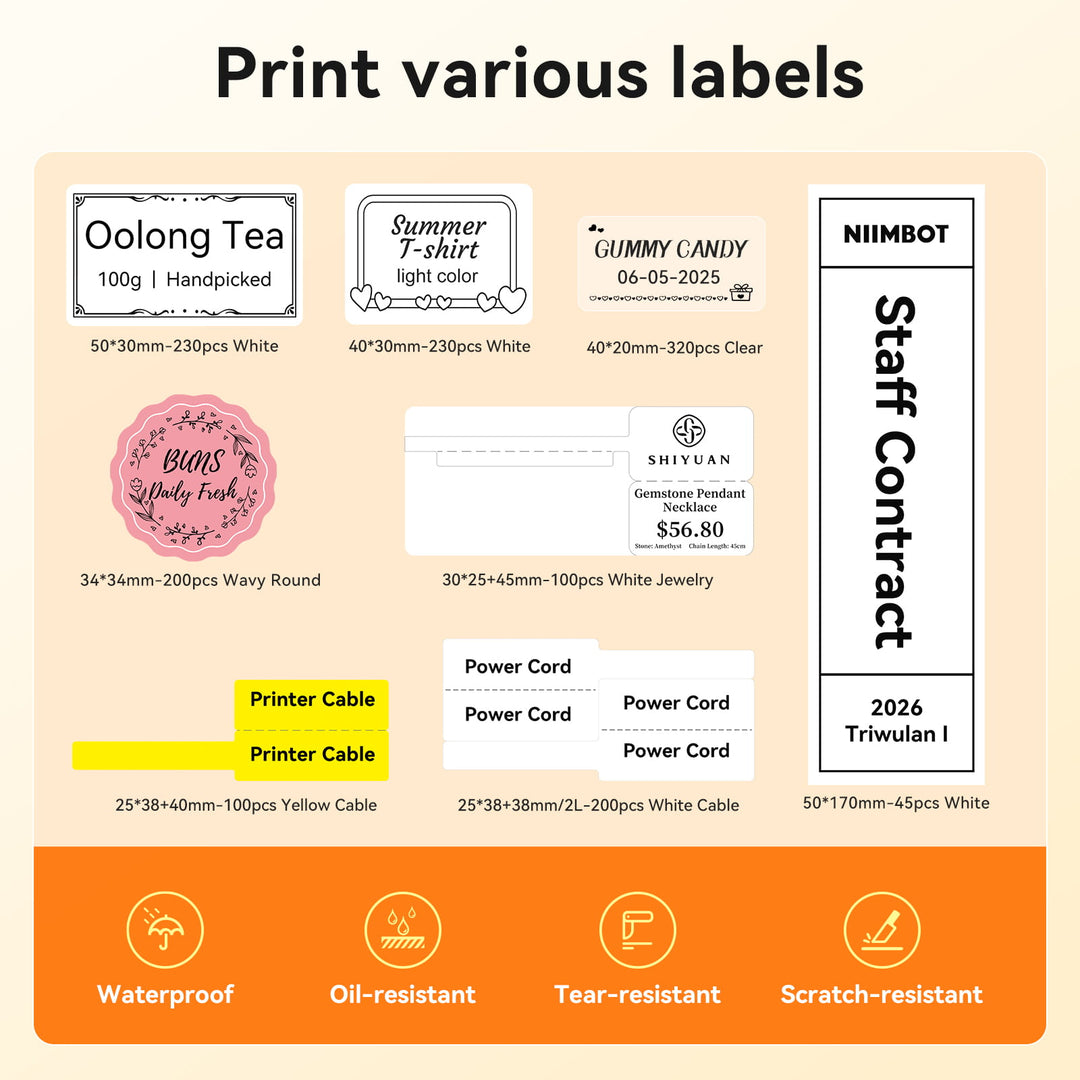 NIIMBOT B3S Thermal Label Printer - Streamline Labeling and Receipt Printing