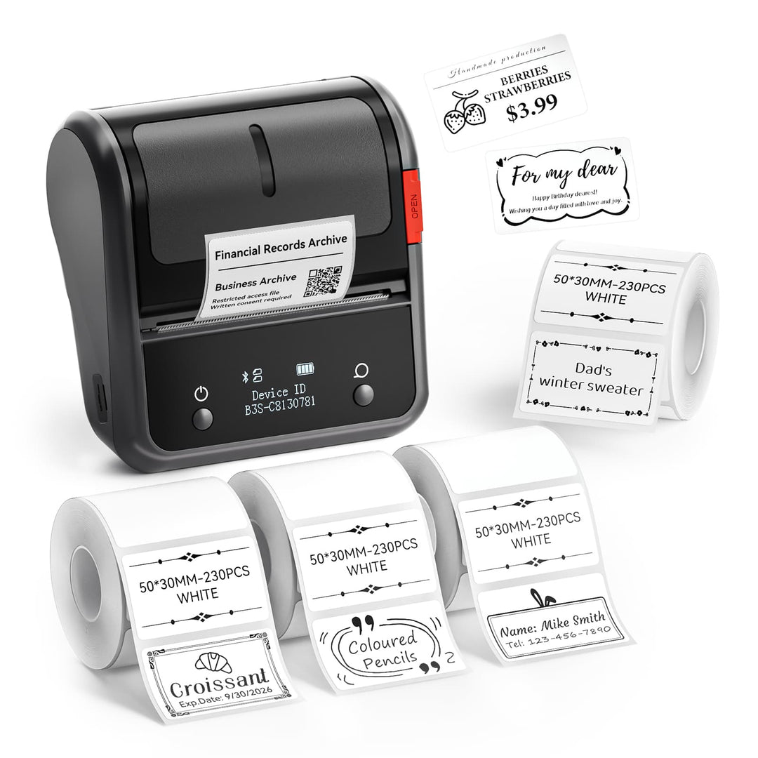 NIIMBOT B3S Thermal Label Printer - Streamline Labeling and Receipt Printing