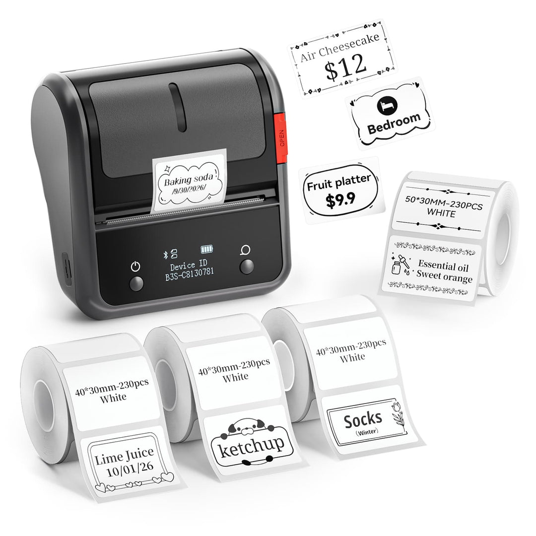 NIIMBOT B3S Thermal Label Printer - Streamline Labeling and Receipt Printing