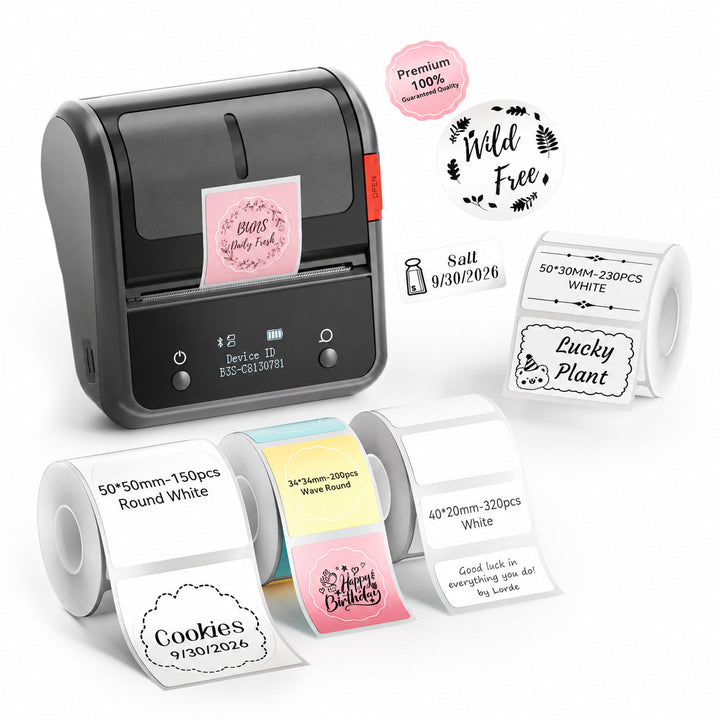 NIIMBOT B3S Thermal Label Printer - Streamline Labeling and Receipt Printing