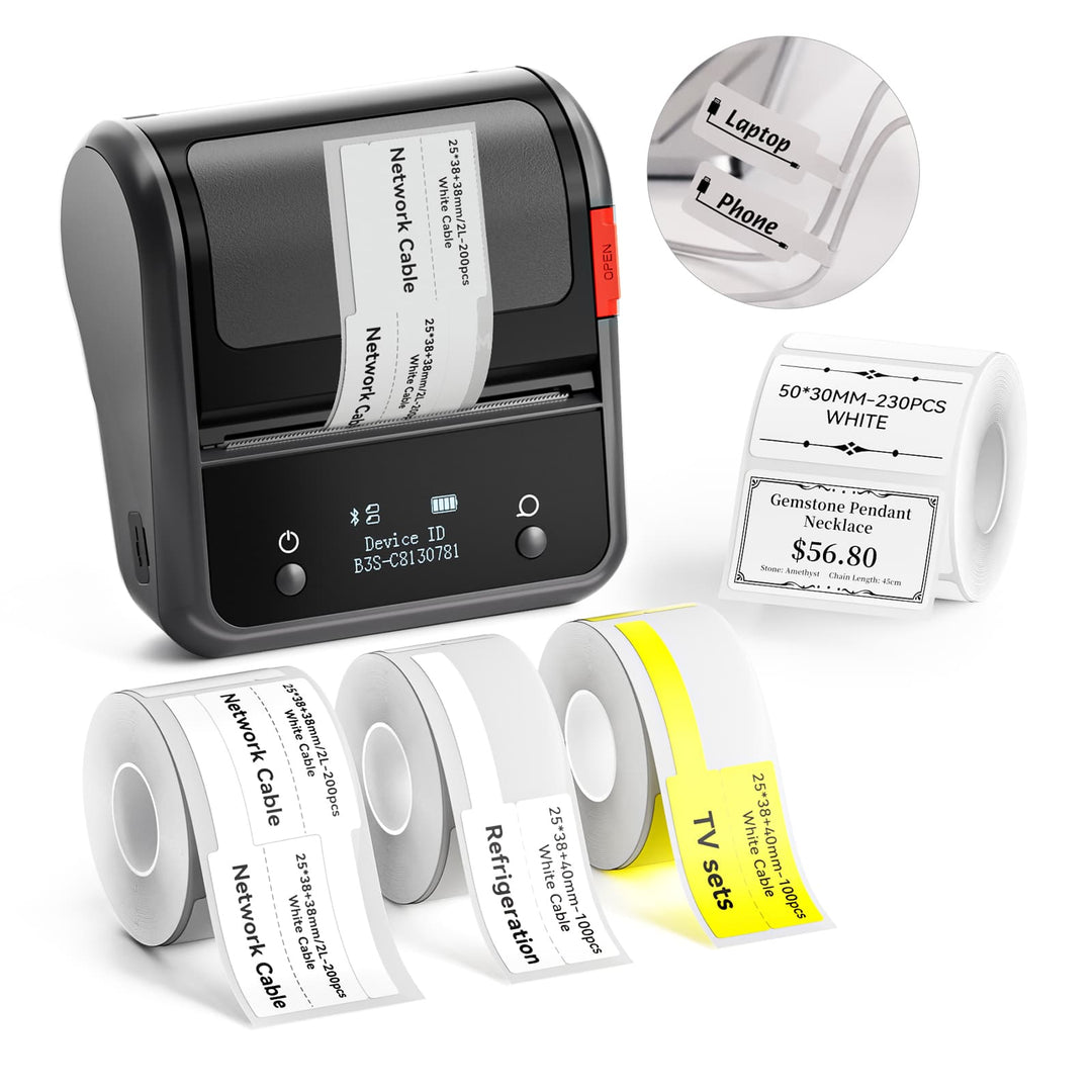 NIIMBOT B3S Thermal Label Printer - Streamline Labeling and Receipt Printing