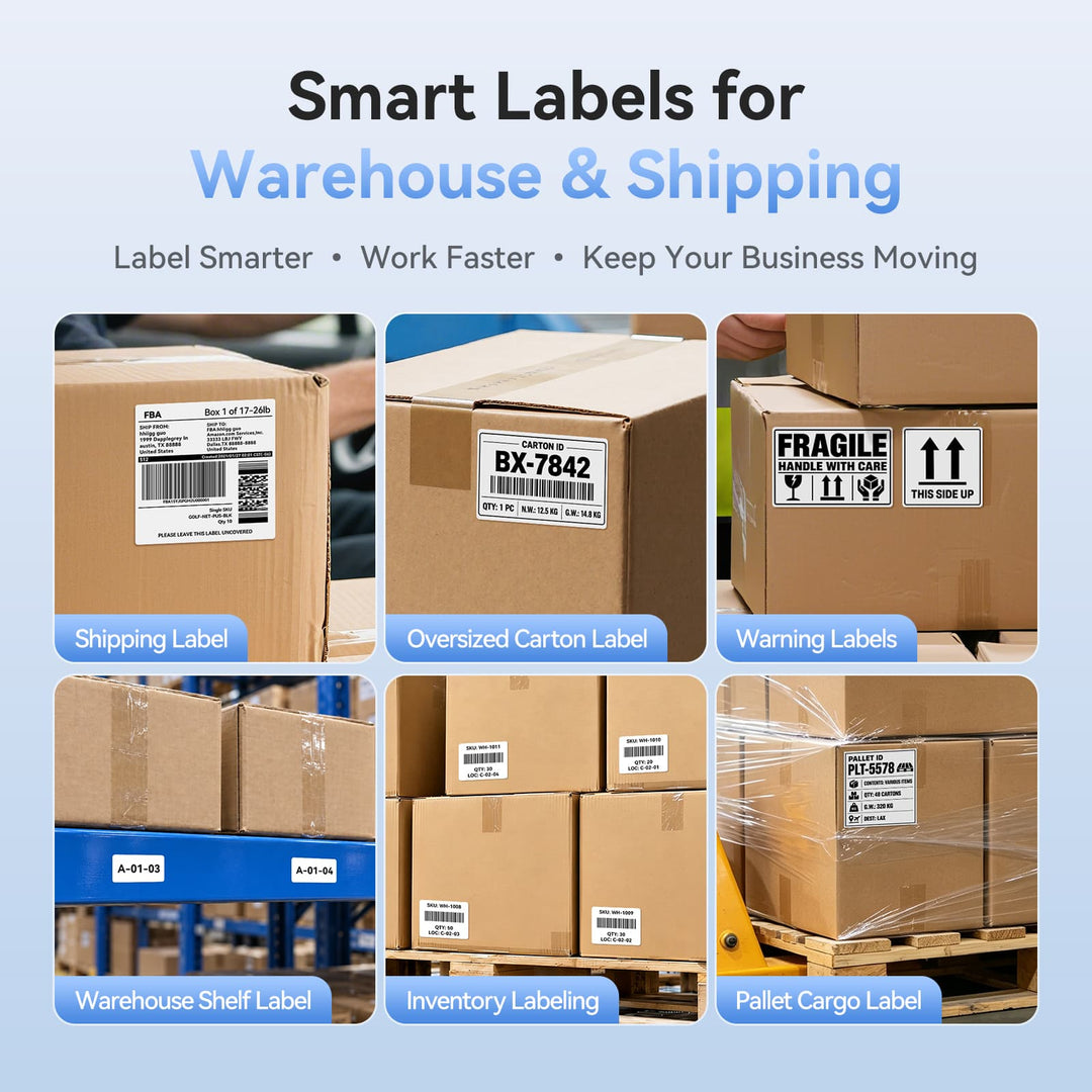 NIIMBOT B4 4-Inch Thermal Label Printer for Shipping Label, Package Label & Warehouse Logistic