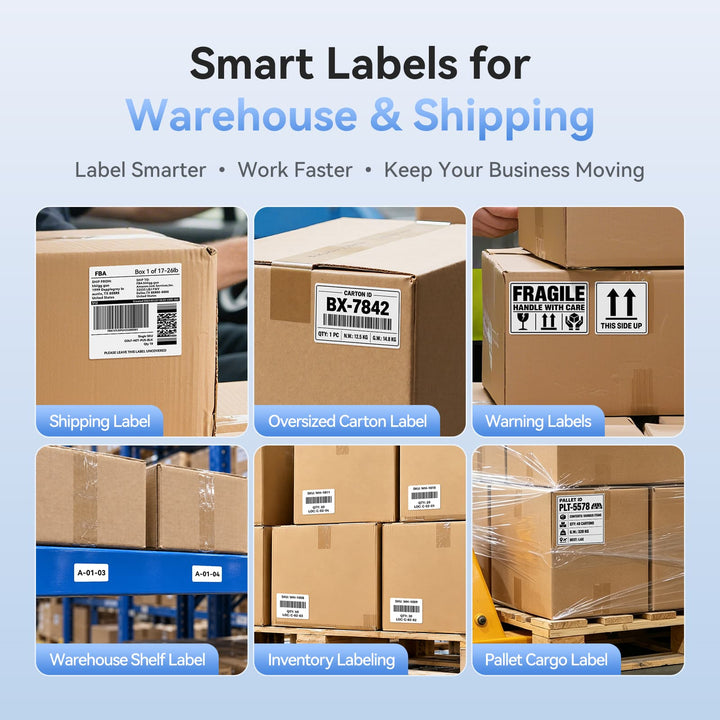 NIIMBOT B4 4-Inch Thermal Label Printer for Shipping Label, Package Label & Warehouse Logistic
