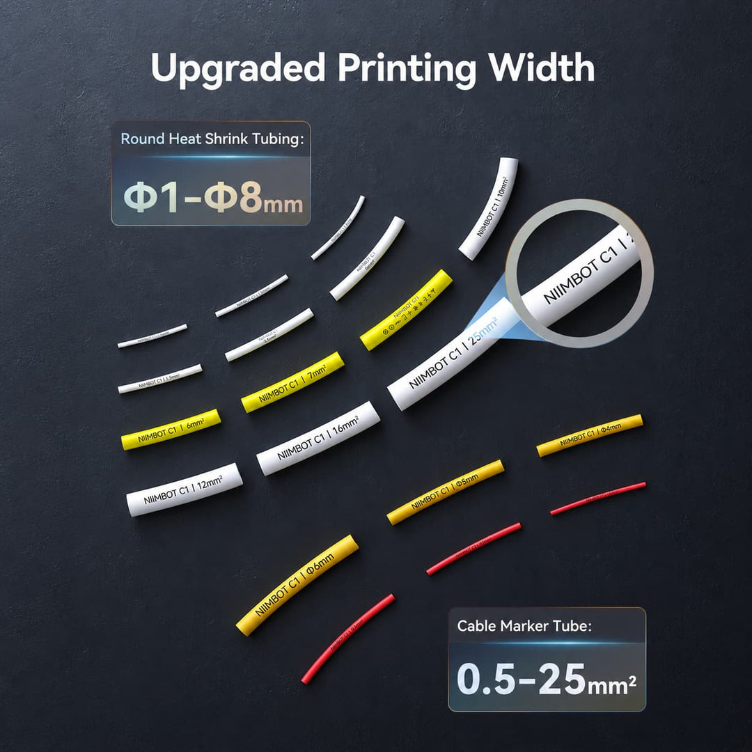 NIIMBOT C1 Smart Bluetooth Cable & Ferrule Printer — Suitable for cable and ferrule marking